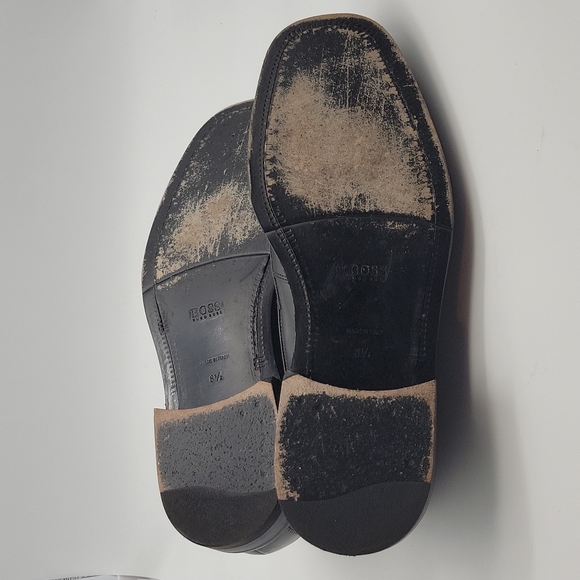 Hugo Boss size 8.5 black men's dress shoe - Picture 4 of 11